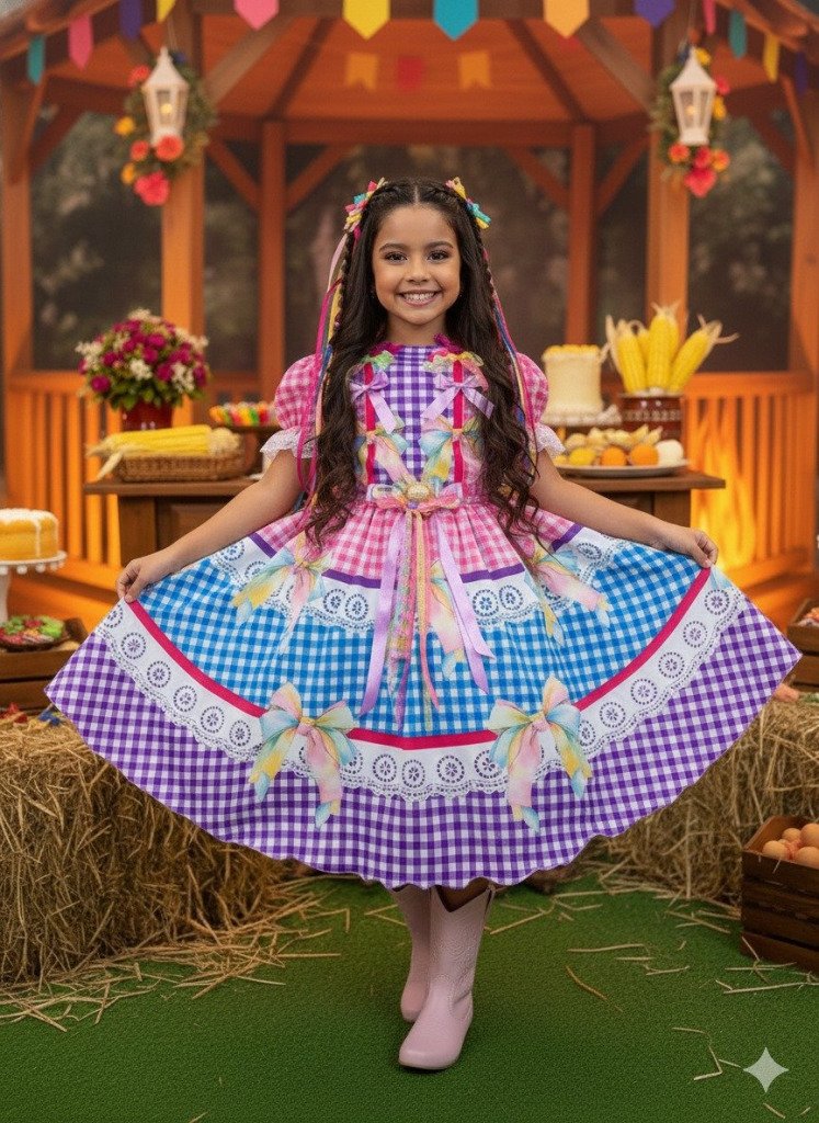 Vestido Marie Junino Laço da Alegria